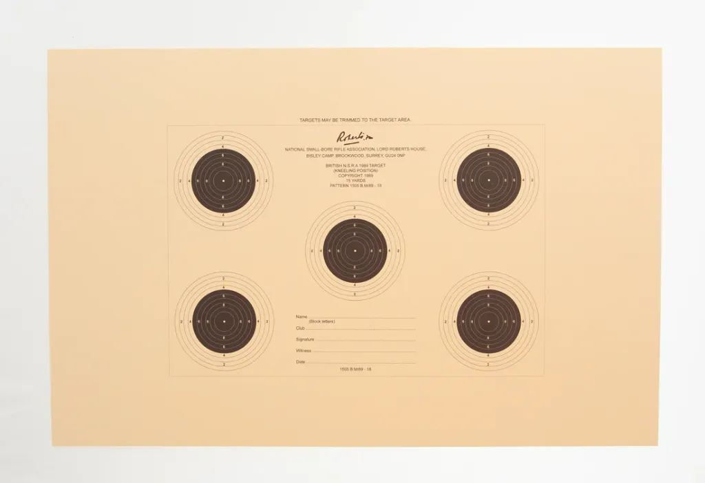 [SSSNSRA028] NSRA British Match 1989 Series (1505BM/89-18)15 Yards 5 Targets