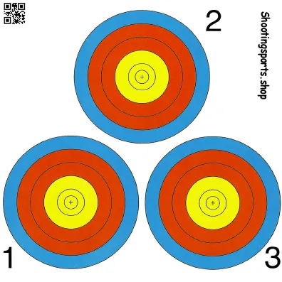 Archery 3 spot - Paper 14cm x 14cm
