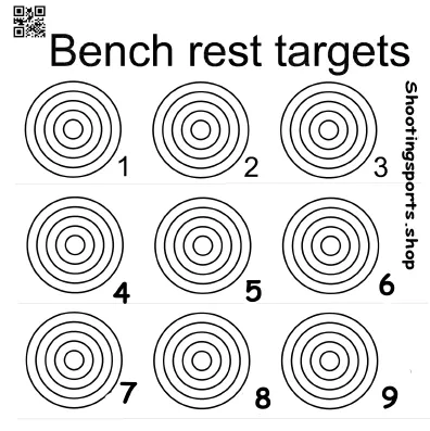 Benchrest target - Paper 14cm x 14cm