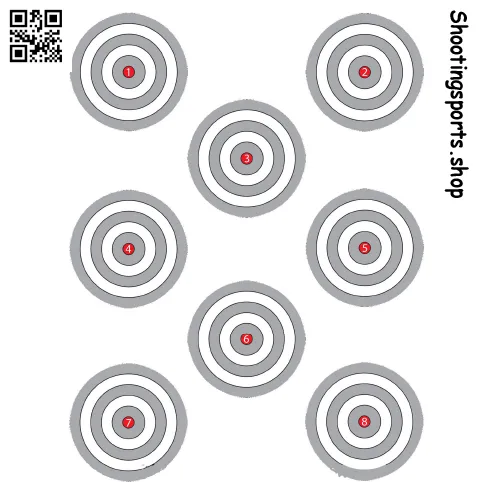 [SSSTGT0005B] 8 Spot Targets - Paper 14cm x 14cm (1)
